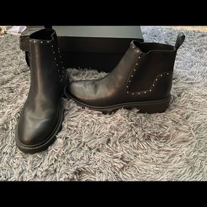 Never worn black coach booties